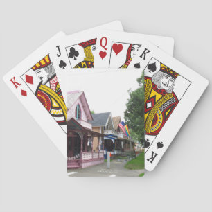 Colourful Cottages with Flags - Martha's Vineyard Playing Cards