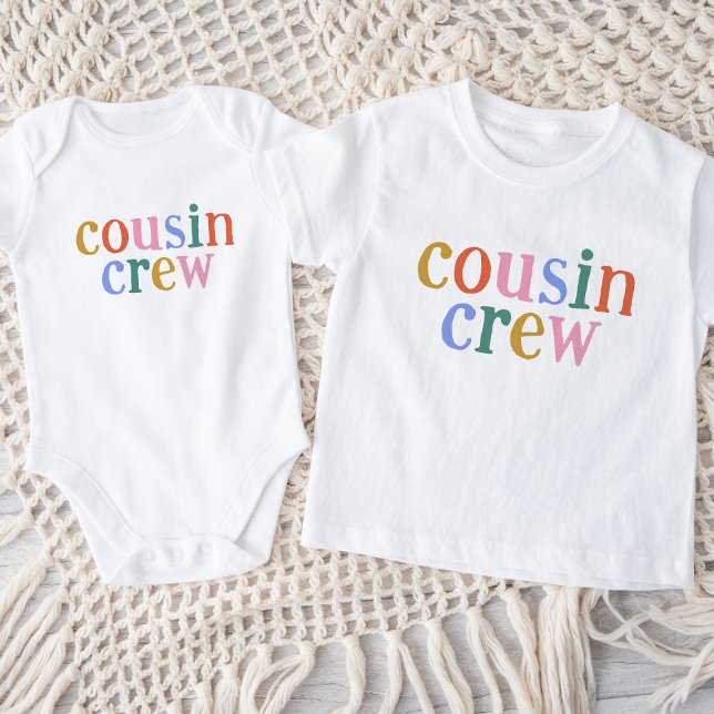 Colourful Cousin Crew Matching Family Baby T-Shirt (Creator Uploaded)