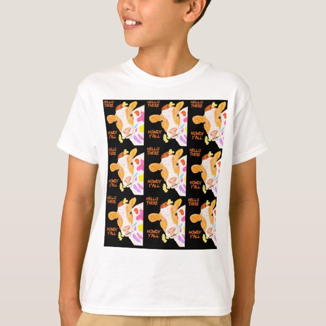 Colourful Cow Baby T-Shirt  (Front)