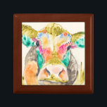 Colourful Cow Design Gift Box<br><div class="desc">Colourful Cow Design. Artist: Jennifer Goldberger. Image ID: 109109GG.</div>