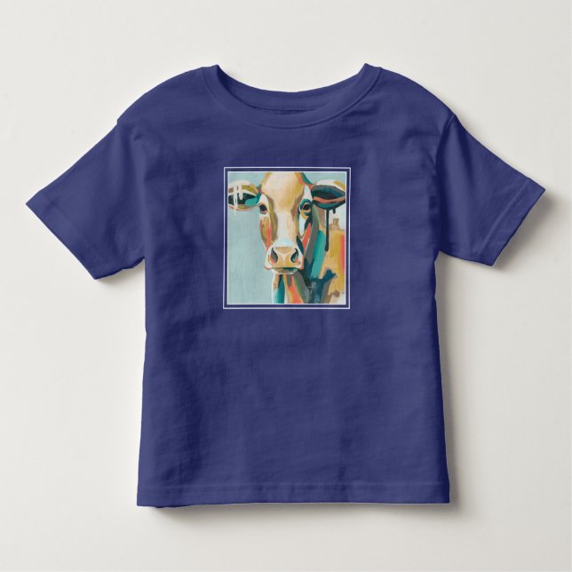 Colourful Cow Toddler T-Shirt (Front)