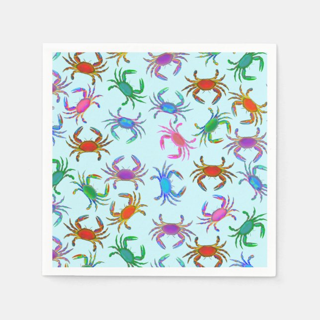 Colourful Crabs Party Napkins (Front)