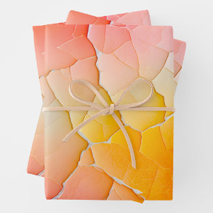 Colourful Crackle Paper Art Wrapping Paper Sheets