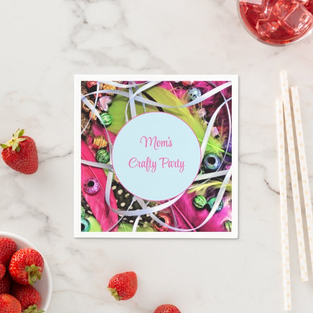 Colourful Crafty Party Napkin (Insitu)