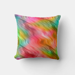 Colourful Crane Flower Wavy Texture Cushion