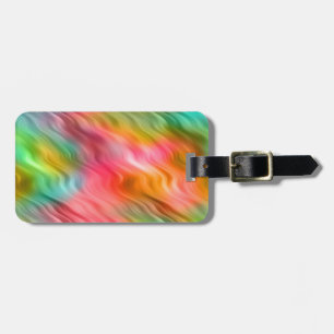 Colourful Crane Flower Wavy Texture Luggage Tag