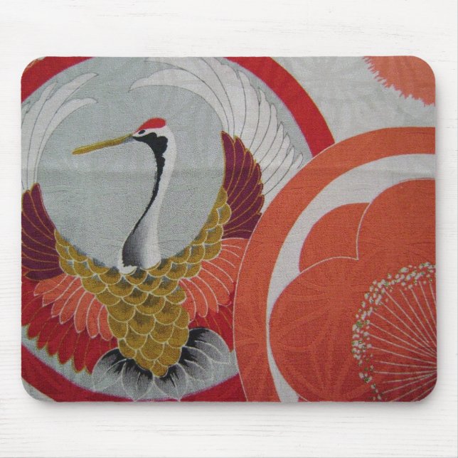 Colourful Crane Mouse Pad (Front)