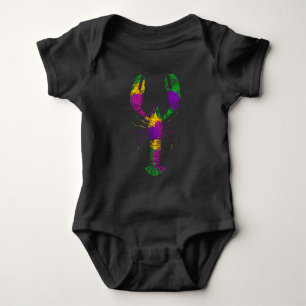 Colourful Crawfish Art Seafood Foodie Baby Bodysuit