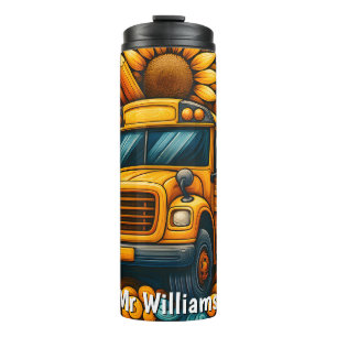 Colourful Crayons Bus Driver Thermal Tumbler