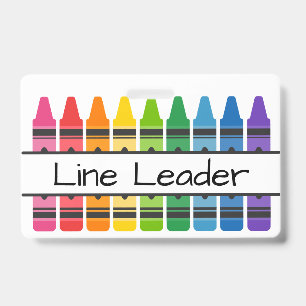 Colourful Crayons Classroom Jobs Personalised ID Badge