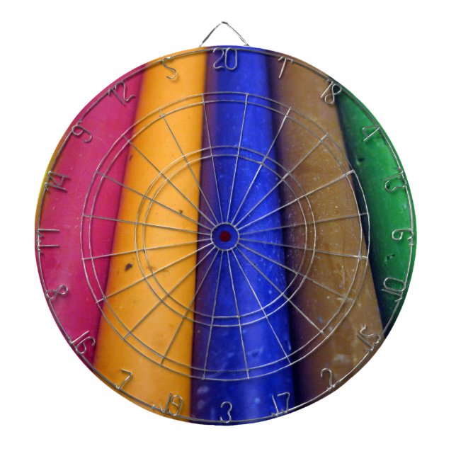 Colourful Crayons Dartboard (Front)