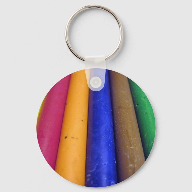 Colourful Crayons Key Ring (Front)