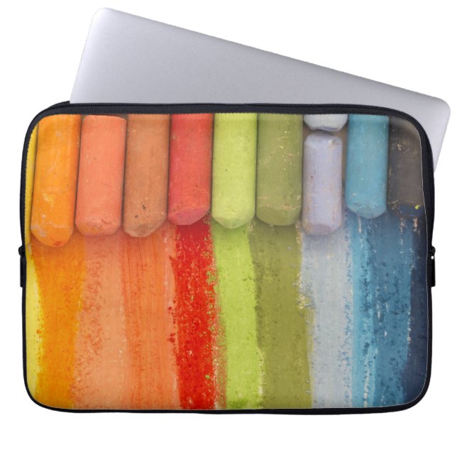 colourful crayons laptop sleeve (Front)