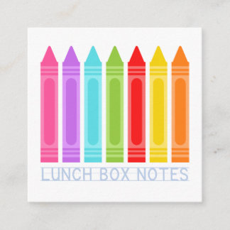 Colourful Crayons Lunch Notes