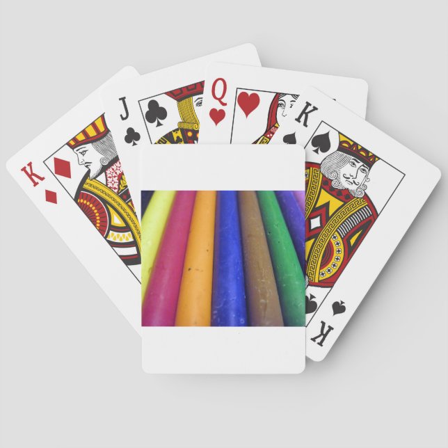 Colourful Crayons Playing Cards (Back)