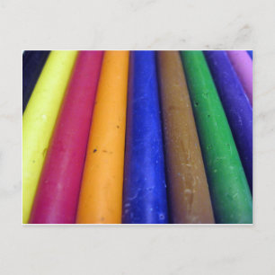 Colourful Crayons Postcard