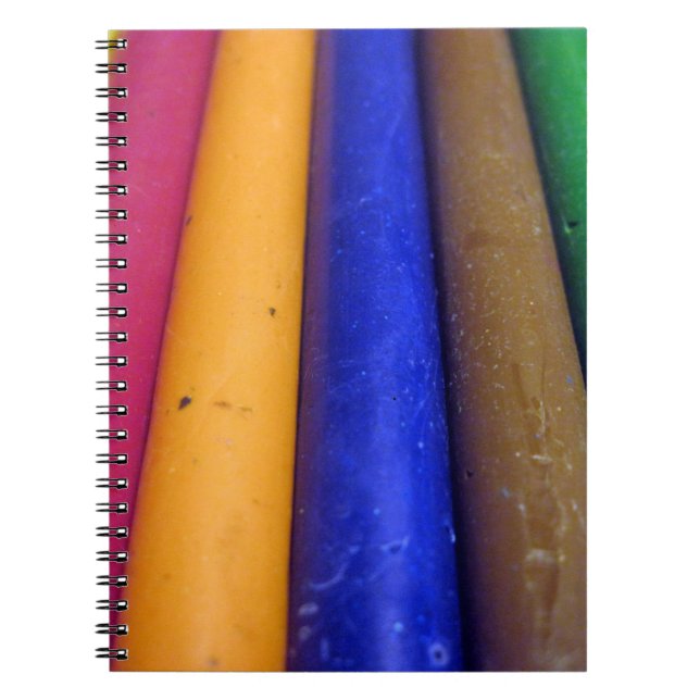 Colourful Crayons Spiral Notebook (Front)