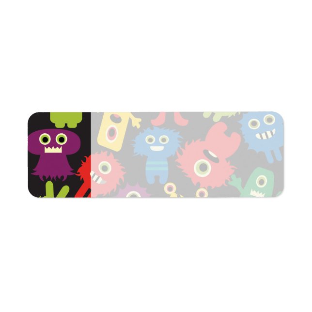Colourful Crazy Fun Monsters Creatures Pattern (Front)