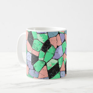 Colourful Crazy Paving Stone Pattern Coffee Mug