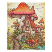Colourful Creative Mushroom Dwelling Art