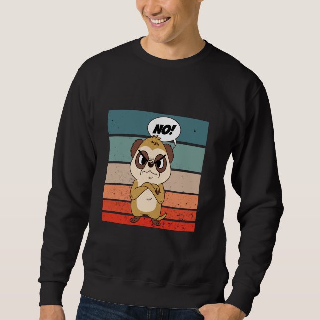 Colourful creative retro animals nature humour Mee Sweatshirt (Front)
