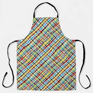 Colourful crisscross pattern apron