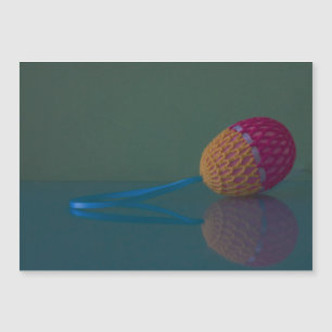 Colourful Crochet Easter Egg Holiday Magnetic Card