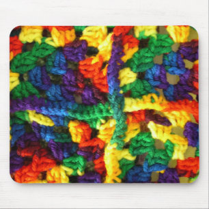 Colourful Crochet Mouse Pad