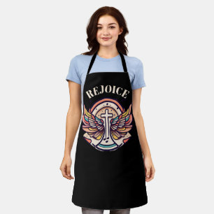 Colourful Cross Agnel Wings Rejoice Apron