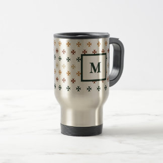 Colourful Cross Pattern Personalised Initial Mug