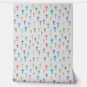 Colourful cross Pattern Wallpaper