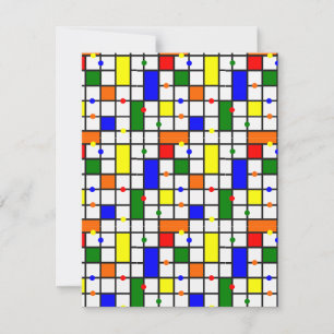 Colourful Crossword Card