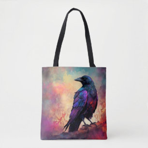 Colourful Crow Raven Bird 97 Tote Bag
