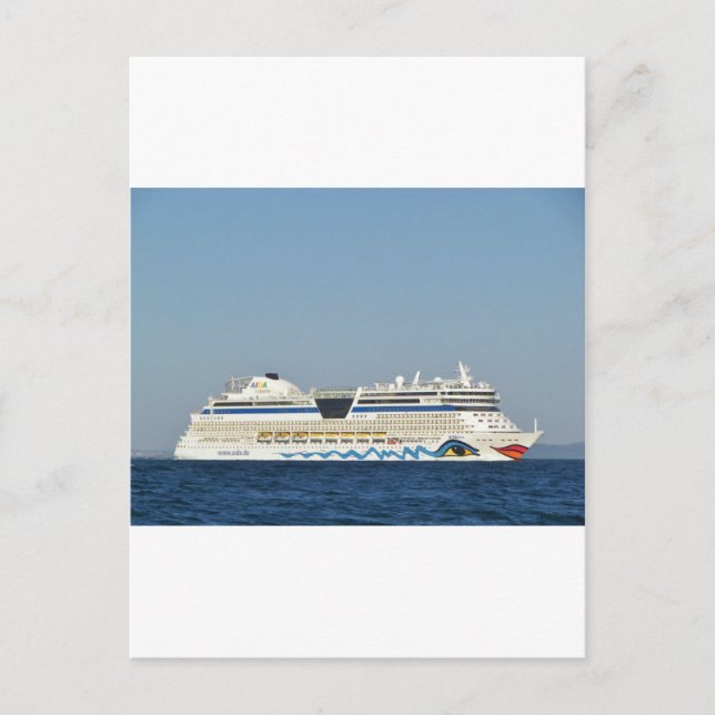 Colourful Cruise Ship Postcard (Front)