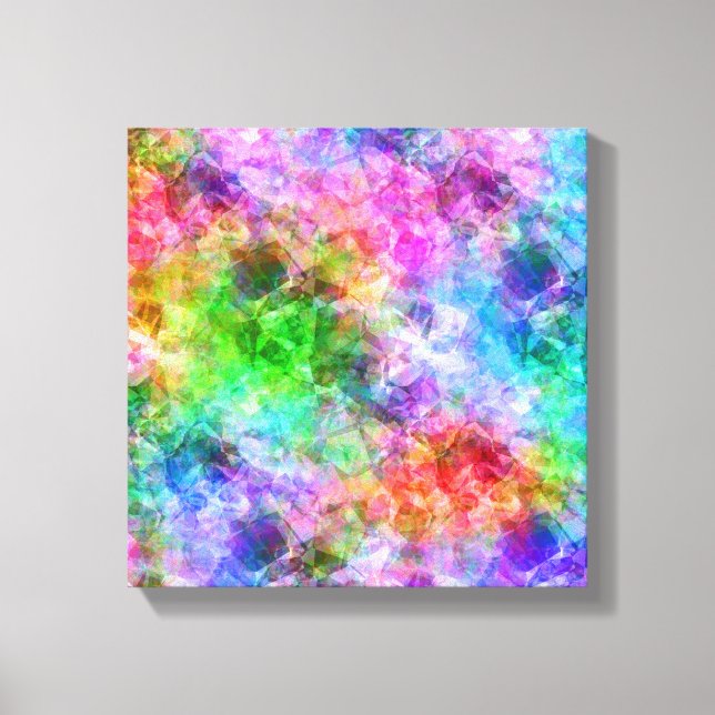Colourful Crumpled Texture Canvas Print (Front)