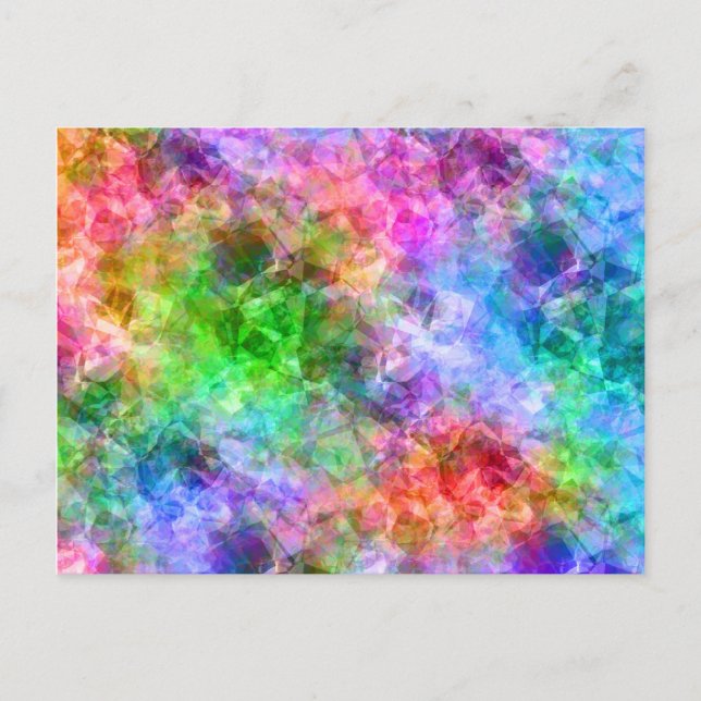 Colourful Crumpled Texture Postcard (Front)