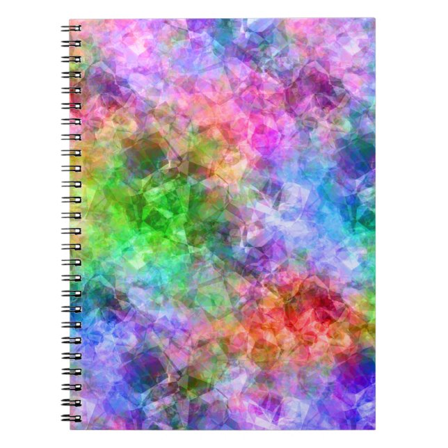 Colourful Crumpled Texture Spiral Notebook (Front)