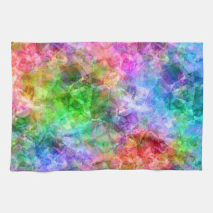 Colourful Crumpled Texture Tea Towel