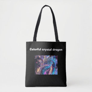 Colourful crystal dragon tote bag