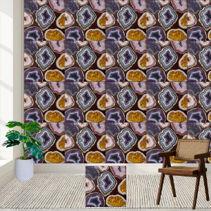 Colourful Crystal Geode Tile Pattern