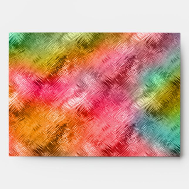 Colourful Crystal Glass Pattern Envelope (Front)