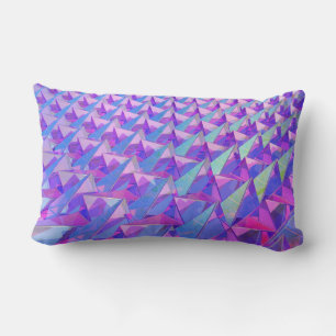 Colourful crystal pyramids lumbar cushion