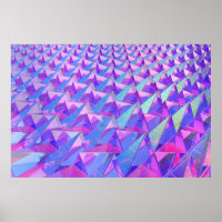 Colourful crystal pyramids
