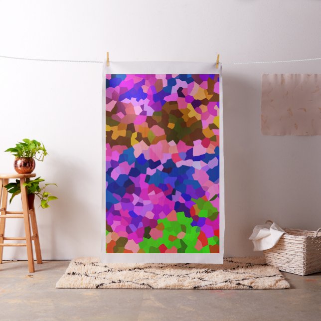 Colourful Crystalline Abstract Fabric (In Situ)