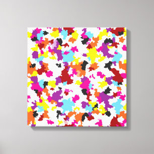 Colourful Crystalline Irregular Abstract Pattern Canvas Print