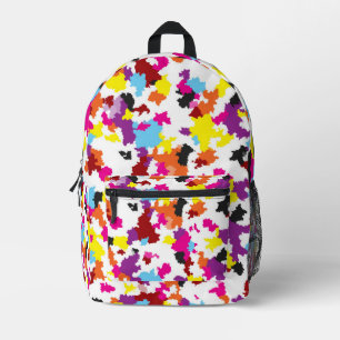Colourful Crystalline Irregular Abstract Pattern Printed Backpack