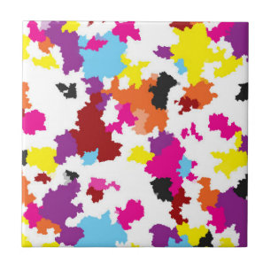Colourful Crystalline Irregular Abstract Pattern Tile