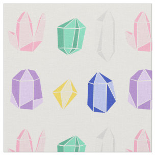 Colourful Crystals Pattern Fabric