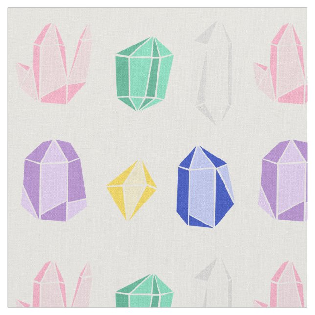 Colourful Crystals Pattern Fabric (Close Up)