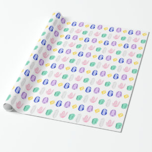 Colourful Crystals Pattern Wrapping Paper